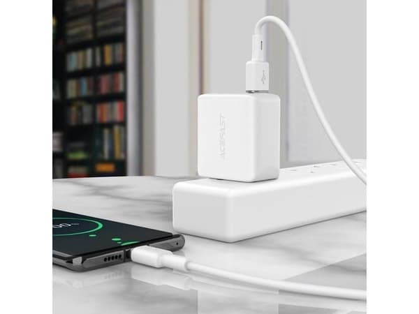 Acefast USB-A - USB-C 1,2 m USB-kaapeli Musta (6974316280767)