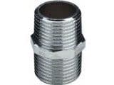 Förkromad mässing bröstnippel 1/2" – 1/2