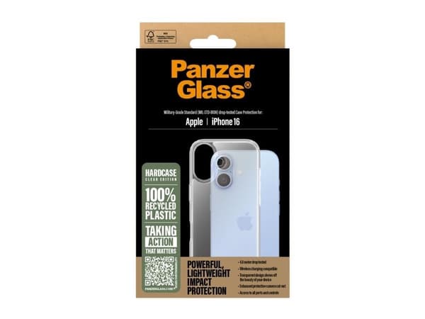 PanzerGlass HardCase iPhone 16 6.1 "läpinäkyvä/läpinäkyvä 1287