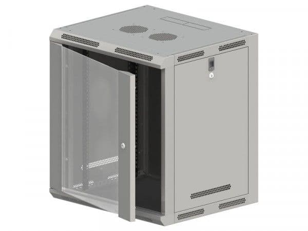 ALANTEC - Skåp - väggmontering - grå - 15U - 19"