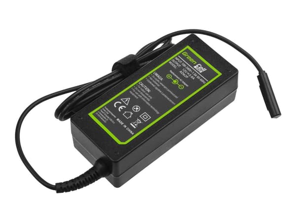 Green Cell PRO - Strömadapter - AC 100-240 V - 48 Watt - svart - för Microsoft Surface 2, Pro, Pro 2, RT