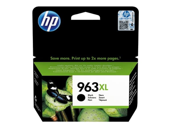 Blækpatron, HP 963XL 3JA30AE 3397596, inkjet, 2.000 sider, Sort