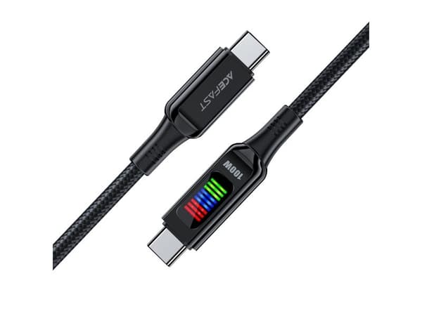 USB-kabel Acefast USB-C til USB-C 1,2 m svart