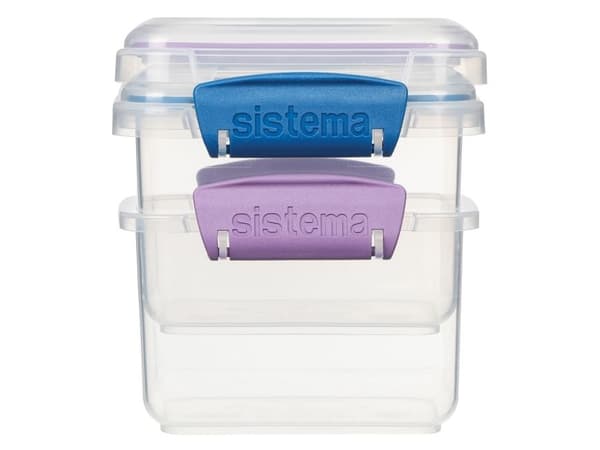 Sistema - 400ml Rectangular Accents 2 Pack