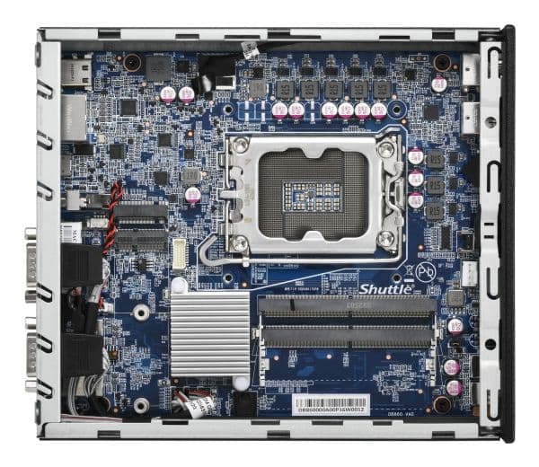 Shuttle DB860, 1,35 L størrelse PC, Mini PC barebone, Intel B860, LGA 1851 (Socket V1), DDR5-SDRAM, M.2, PCI Express, SATA