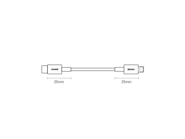 Baseus CATLYS-A01, 2 m, USB A, USB C/Lightning, musta