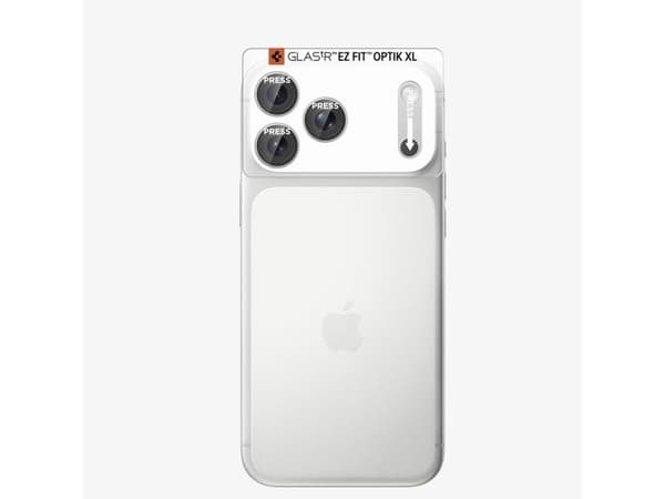 Spigen Optik Pro XL EZ Fit, Apple, iPhone 18 Pro Max, Reptålig, Dammresistent, Silver, 1 styck