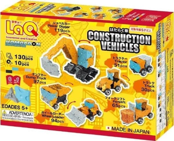 LaQ Construction Vehicles utbildningsbyggklossar