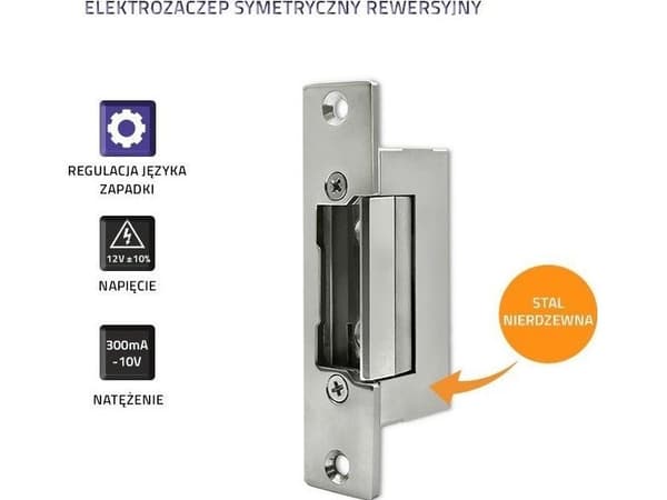 Qoltec - Electric strike - elektronisk - fail unlocked - silver