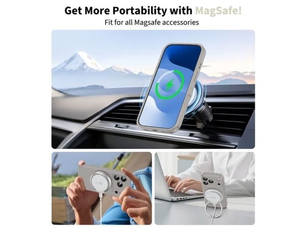 Tech-Protect silikon MagSafe-skal till iPhone 17 Pro - grå