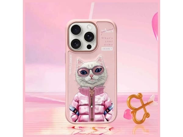 Nimmy Cool&Cute 2.0 kattedeksel til iPhone 16 Pro - rosa