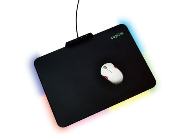 LogiLink ID0155, Sort, Monokromatisk, Gummi, USB-strøm, Musematte til gaming