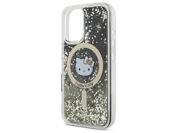 Hello Kitty Liquid Glitter Fever MagSafe-deksel til iPhone 16 - gull