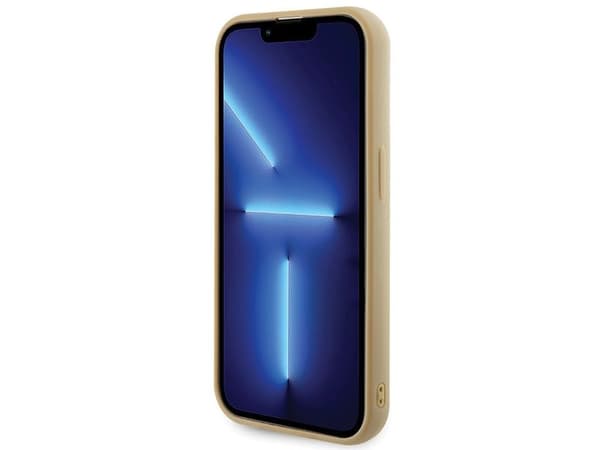 Guess Disco metal script-deksel til iPhone 15 Pro - gull