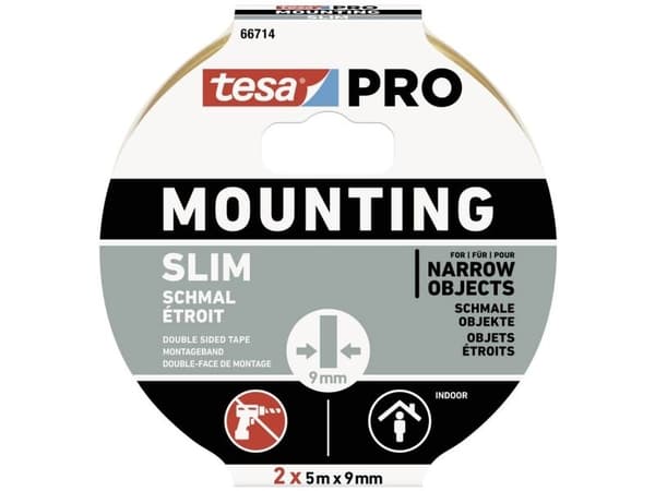 Tesa PRO monterings-tejp transparent 66714 2x5mx9mm