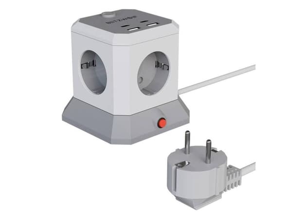 BlitzWolf BW-EC1 4xAC 2xUSB-A 2xUSB-C-laajennin 2xUSB-C Extender