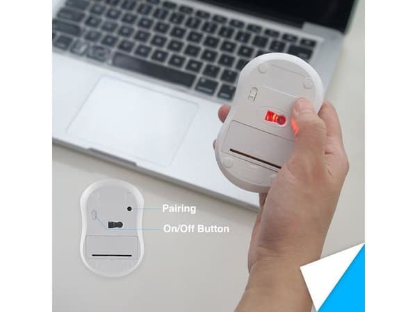 Perixx 11538, Optinen, Bluetooth, 1000 DPI, Valkoinen