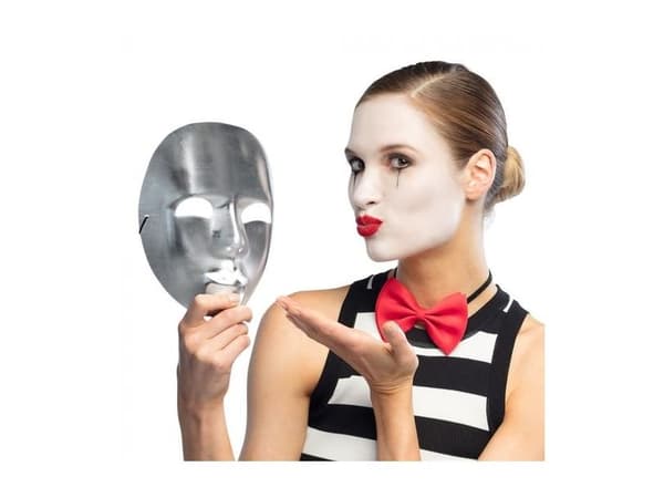 Mime naamio hopea