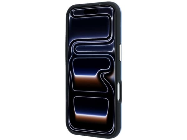 Etui Guess Smooth & Big Strass Logo do iPhone 18 Pro / 17 Pro niebieski
