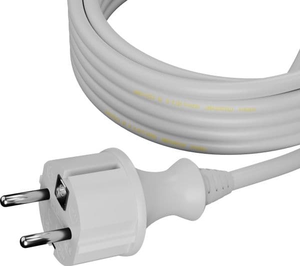 AWTools AWTOOLS CABLE WITH PLUG 2m 2x1.0 WHITE H05VV-F