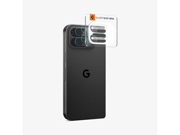 Spigen Optik EZ Fit, Google, Pixel 10 Pro Fold, Dammresistent, Reptålig, Transparent, 2 styck