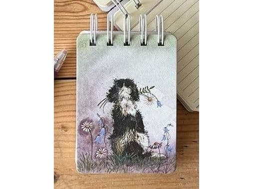 Incood notatbok A7 SSN37 spaniel med blomster |
