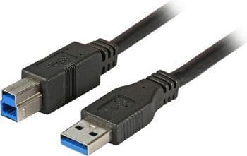 Patchkabel USB3.0, 3m, A(St)/B(St), svart,