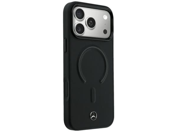 Deklas Mercedes Leather 3D MagSafe Case for iPhone 18 Pro Max / 17 Pro Max - Juodas