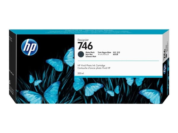 Blækpatron HP 746 P2V83A, 300 ml, mat sort