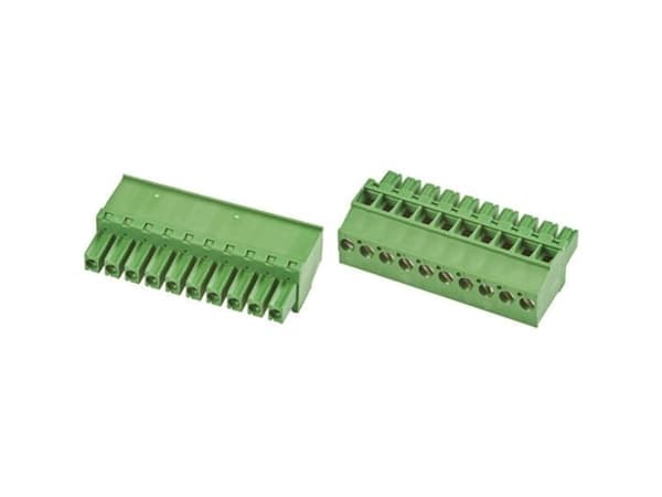 TE Connectivity 3.81mm Pitch, 10 Way, Pluggable Terminal Block, Plug, Cable Mount, Screw Down Termination, 1-1986374-0
