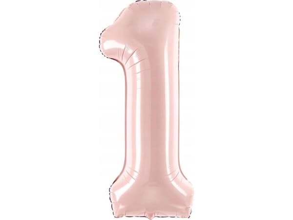 PartyDeco folio ilmapallo 1 kirkkaan vaaleanpunainen 72cm