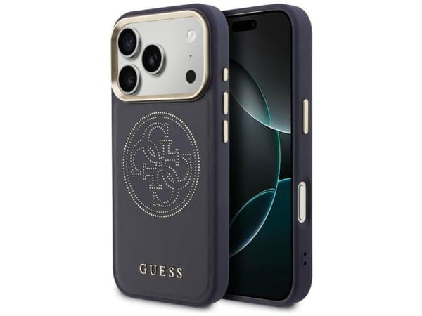 Guess perforert 4G MagSafe-deksel for iPhone 17 Pro Max - blå