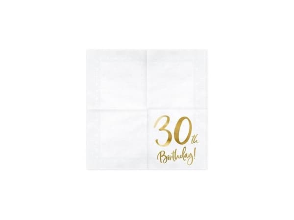 Servetter 30-årsdag, guld