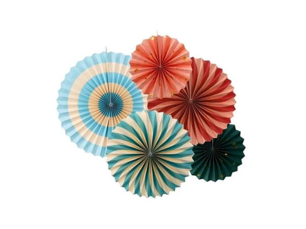 Dekorrosetter Sirkus 26-43cm 5stk