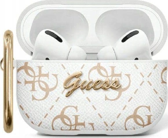 Guess GUA3PG4GPH Skydd för AirPods 3 vit/vit 4G Hook