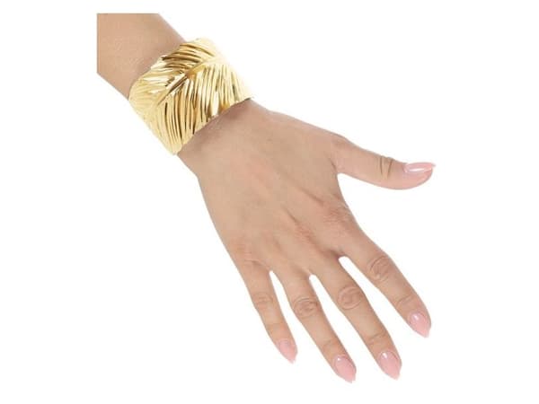 Blad armbånd guld
