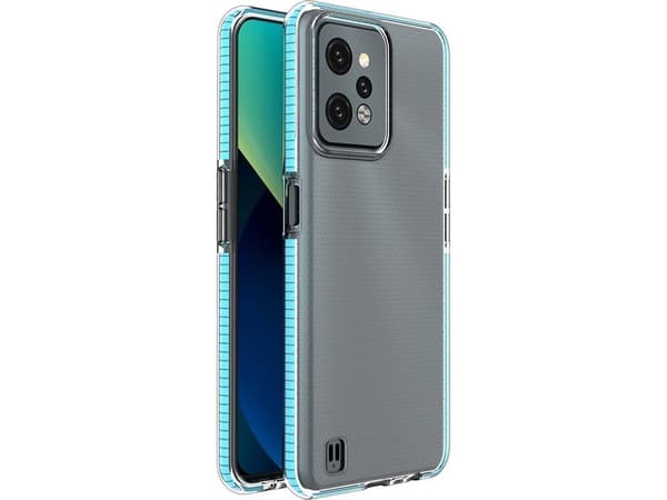 Spring Case til Realme C31 silikondeksel med ramme - lys blå