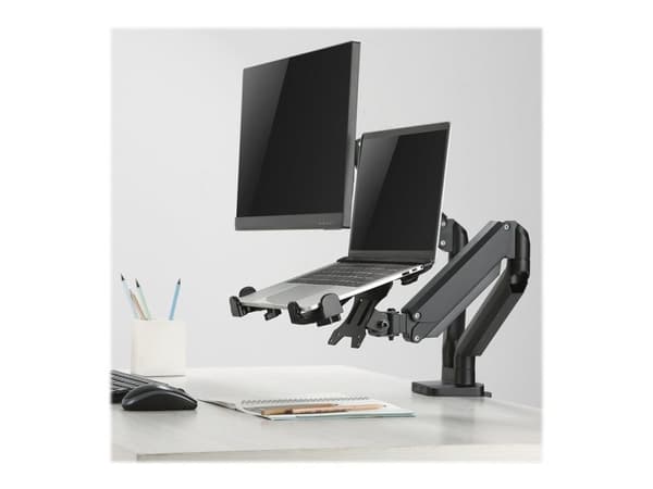 Maclean MC-836 - Monteringskomponent (stropper, holder) - for notebook - svart - skrivebordsstativ