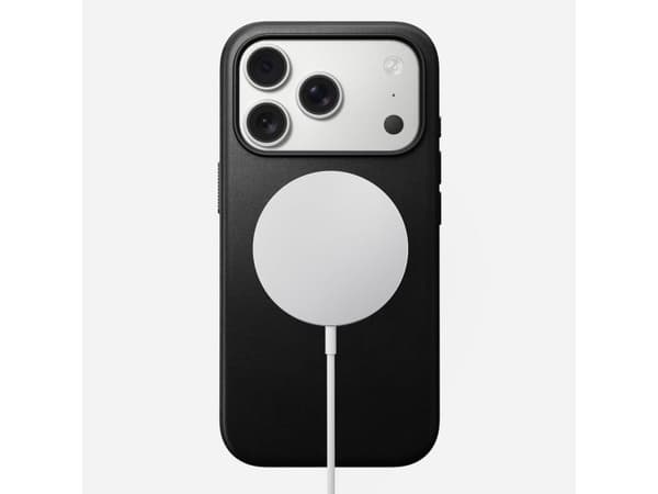 Case Nomad Modern Leather-etui, svart - iPhone 17 Pro