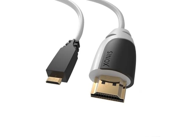 Sinox High Speed Micro HDMI™ -kaapeli. 2m. Grå/sortti