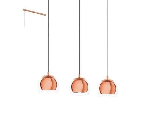 Rocamar långbord 3L, koppar/klar