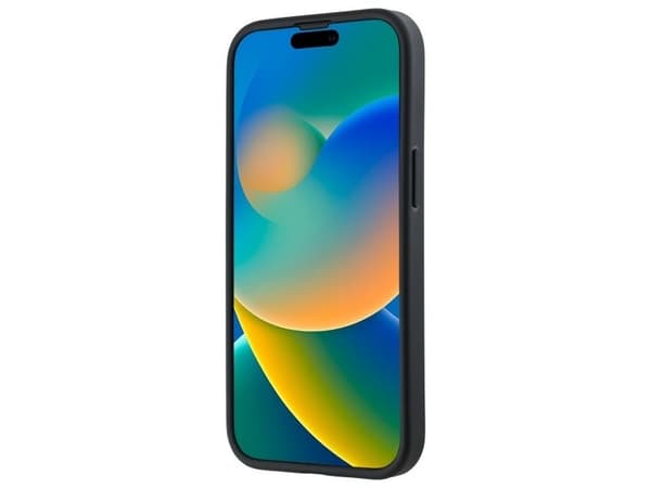 DKNY quiltet stack-logo-deksel til iPhone 15 - svart