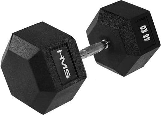 HMS hantel Hex Pro gummerad 1 x 45 kg