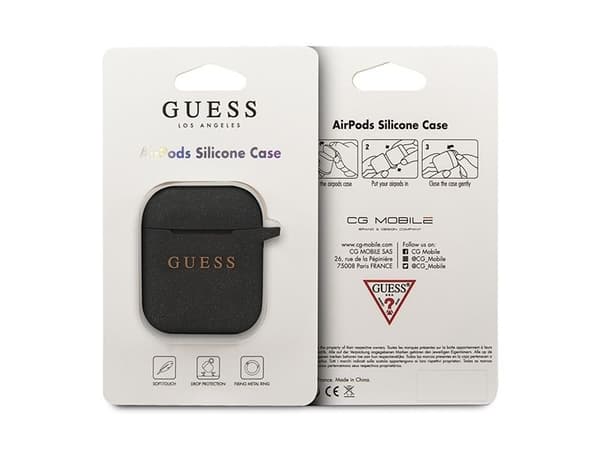 Guess silikondeksel til AirPods 1/2 - sort