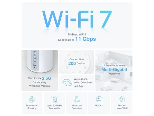 TP-Link Deco BE65 - 3 Pack - WiFi 7 Mesh System