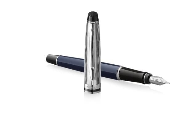 Waterman Expert, Blå, Blå, Lack, Fin, Presentask, 1 styck