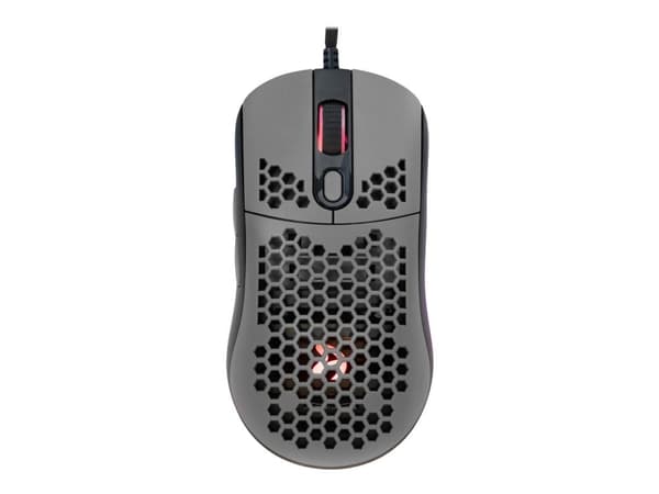 Arozzi Favo - Mus - optisk - 7 knapper - kablet - USB - Grå