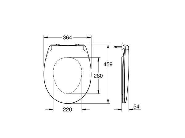 Grohe Bau Keraaminen wc-istuin - Soft close 39493000