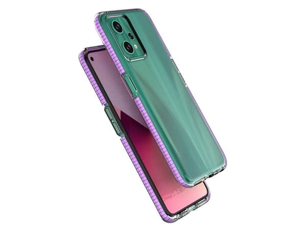 Spring Case till Realme 9 Pro silikonfodral med ram - light pink