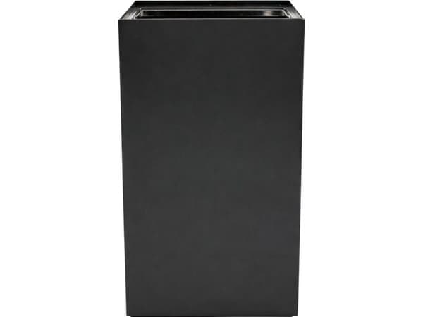 Affaldsspand, V-Part, sort, pulverlakeret stål, 90 l